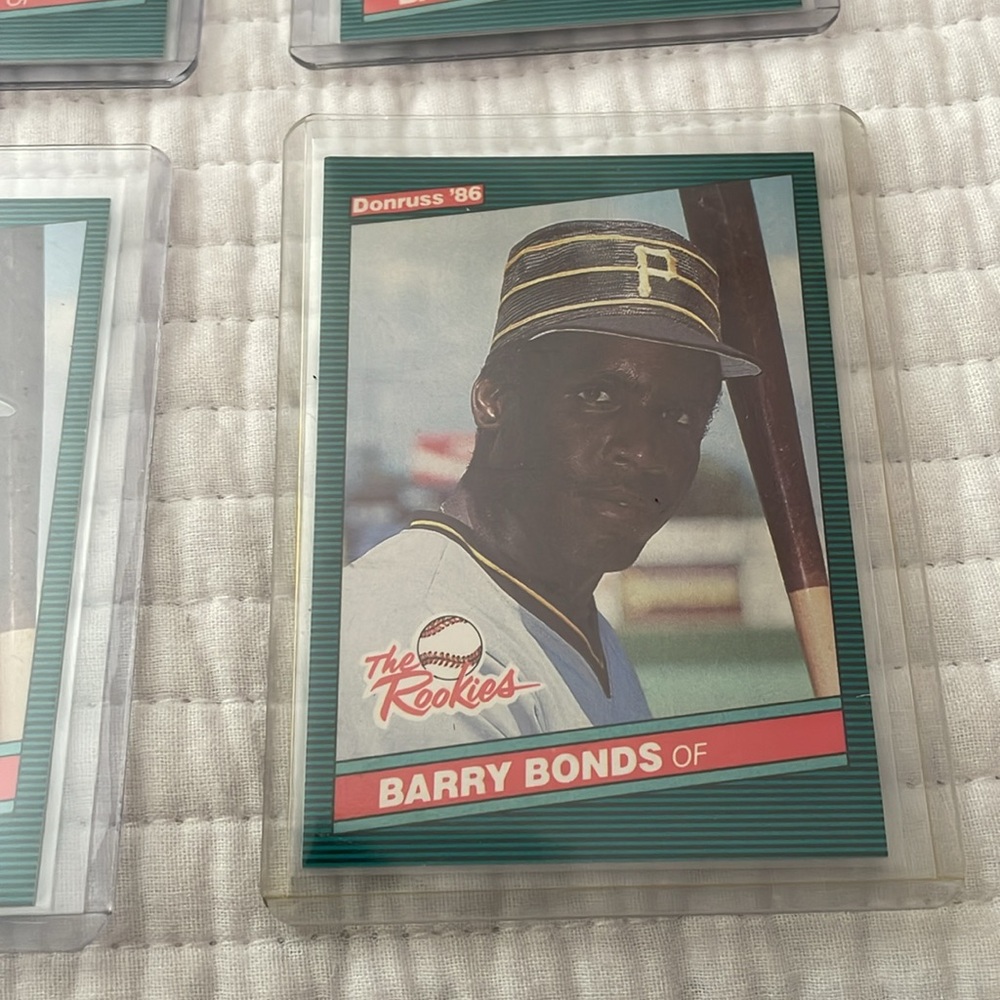 1986 Barry Bonds Donruss Rookie Cards Mint Condition,  Lot of 4 - Picture 3 of 10